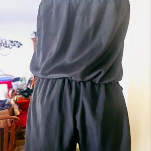 Womens Strapless Black Shorts Romper size L